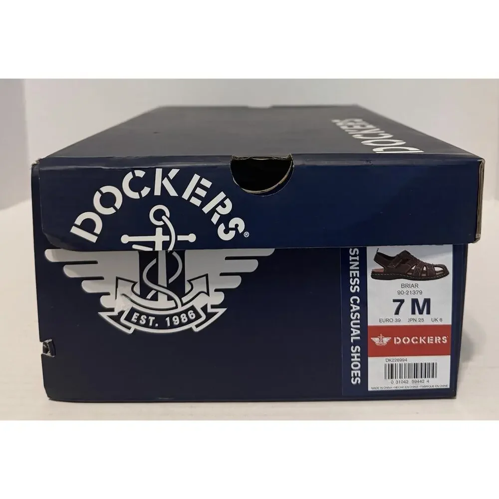 Men’s Dockers Searose Fisherman Brown Sandals 7M Memory Foam Insoles NEW